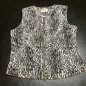Jordan Black and White Animal Print Vest
